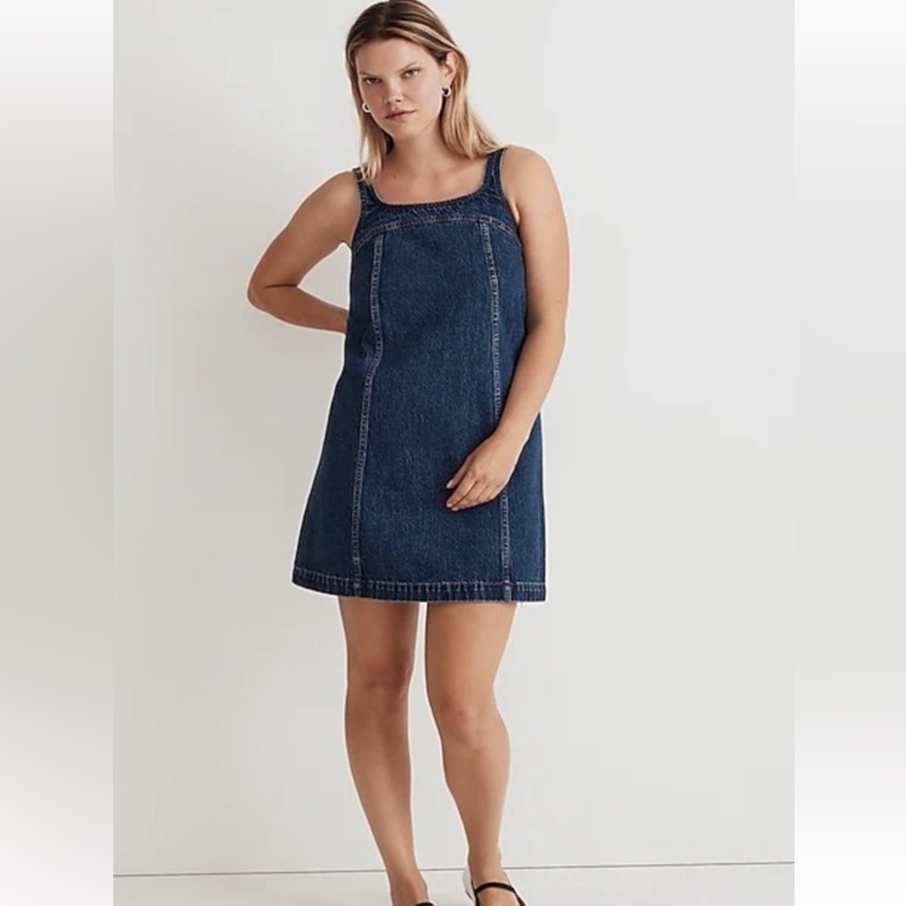 Madewell denim a-line shift dress - Picture 2 of 2